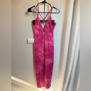 Floral Pink Strappy Dress